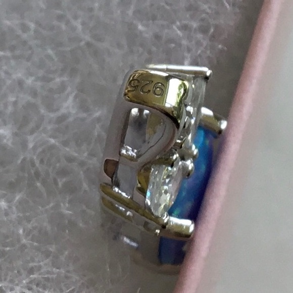 Sterling Blue Lavender Lab Opal Necklace - Picture 15 of 16